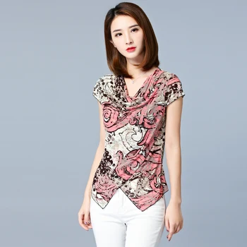 Print Floral Blouse Femme Ete 2018 Shirt Women Summer Tops New V-Neck Casual Asymmetry Womens Blouses Short Sleeve Ladies Shirts
Print Floral Blouse Femme Ete 2018 Shirt Women Summer Tops New V-Neck Casual Asymmetry Womens Blouses Short Sleeve Ladies Shirts