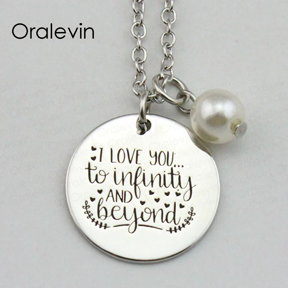 I LOVE YOU TO INFINITY AND BEYOND Inspirational Hand Stamped Engraved Custom Pendant Female Necklace Jewelry,10Pcs/Lot, #LN1776
I LOVE YOU TO INFINITY AND BEYOND Inspirational Hand Stamped Engraved Custom Pendant Female Necklace Jewelry,10Pcs/Lot, #LN1776