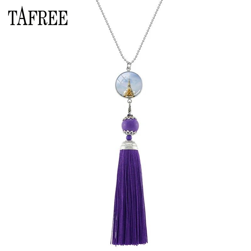 TAFREE Religious architecture Picture Necklace 2019 New Classic Purple Tassel Pendant Necklaces statement charm Jewelry RE31
TAFREE Religious architecture Picture Necklace 2019 New Classic Purple Tassel Pendant Necklaces statement charm Jewelry RE31