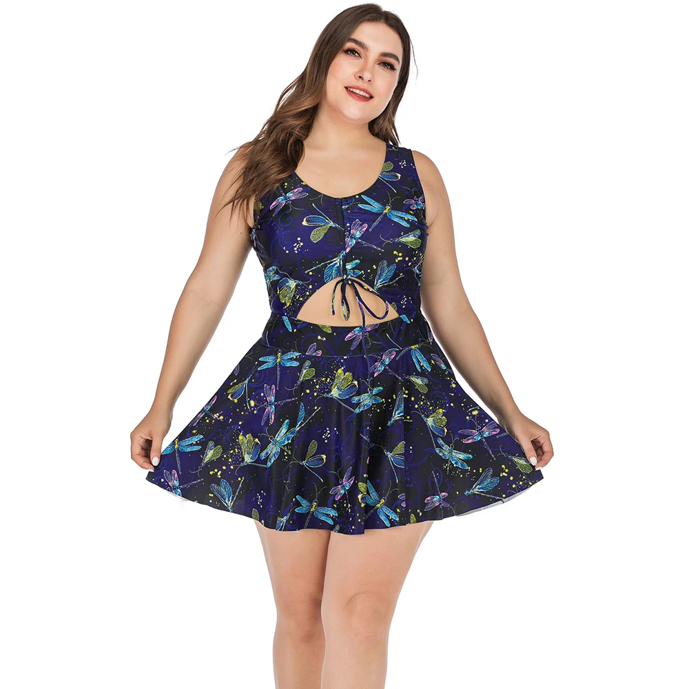 Women's One Piece Swimsuit Large Size Swimwear Elastic Swim-dress Female Bathing Suit Swim Skirt Beachwear XL~5XL
Women's One Piece Swimsuit Large Size Swimwear Elastic Swim-dress Female Bathing Suit Swim Skirt Beachwear XL~5XL