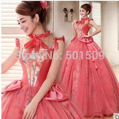 H 100%real Chiffon Floral Beading Ruffled Stand Collar Medieval Renaissance Gown Sissi Princess Dress Victorian Dress Belle Ball
H 100%real Chiffon Floral Beading Ruffled Stand Collar Medieval Renaissance Gown Sissi Princess Dress Victorian Dress Belle Ball
