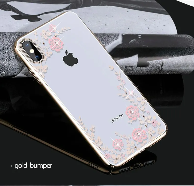 KINGXBAR Cover for iPhone Xs Flower Luxury Case for iPhone Xs Max Case Transparent for iPhone Xs Cover Fashionable for iPhoneXS (15)