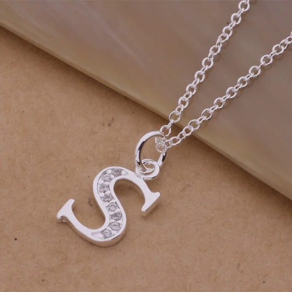 Free Shipping Silver Necklaces & Pendants Fashion Silver Jewelry letter S /ecfamtma amiajdpa AN225
Free Shipping Silver Necklaces & Pendants Fashion Silver Jewelry letter S /ecfamtma amiajdpa AN225