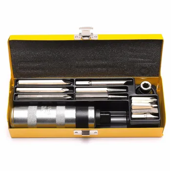 Set Multi-purpose New 12PCS Motorcycle Impact Screwdrive Automotive Tools Socket Kit with Case + Metal Box
Set Multi-purpose New 12PCS Motorcycle Impact Screwdrive Automotive Tools Socket Kit with Case + Metal Box