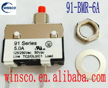 10PCS/LOT 91-BMR-6A 100% NEW KUOYUH 6A CIRCUIT BREAKER 91 SERIES 6A