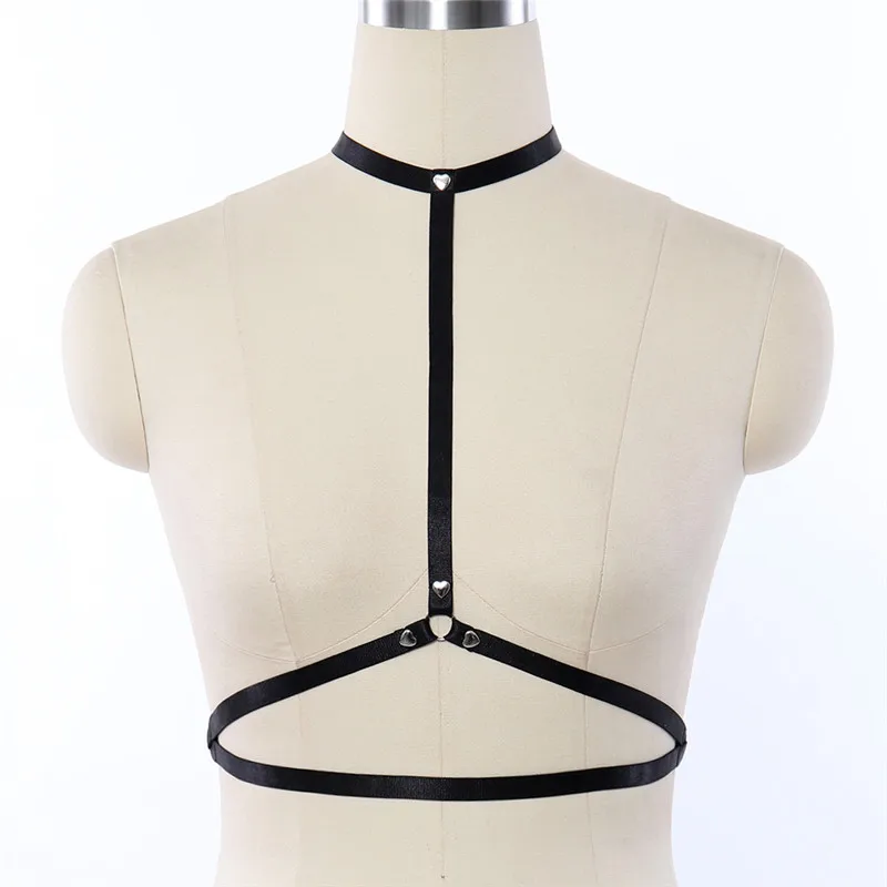 Women Black Strappy Harness Gothic Summer Style Bondage Harness Cage Bra Fantistic Polyester Body Harness Belt Tops Bodysuit
Women Black Strappy Harness Gothic Summer Style Bondage Harness Cage Bra Fantistic Polyester Body Harness Belt Tops Bodysuit