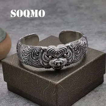 SOQMO Fashion Adjustable Tiger head Bangle 100% 925 sterling silver punk fine jewelry Lucky brave troops Opening Bracelet Bangle
SOQMO Fashion Adjustable Tiger head Bangle 100% 925 sterling silver punk fine jewelry Lucky brave troops Opening Bracelet Bangle
