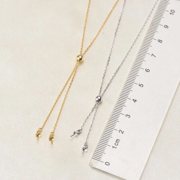 2 Color 925 Sterling Silver Pearl Necklace Chain with Pendant Mountings Necklace Findings Jewelry Parts Fittings Accessories
2 Color 925 Sterling Silver Pearl Necklace Chain with Pendant Mountings Necklace Findings Jewelry Parts Fittings Accessories