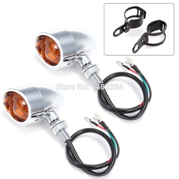 Chrome Bullet Rear & Front Indicators Turn Signal Light W/ Relocation Bracket Fits For Harley XL883 1200 Bobber Chopper Custom
Chrome Bullet Rear & Front Indicators Turn Signal Light W/ Relocation Bracket Fits For Harley XL883 1200 Bobber Chopper Custom