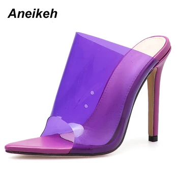 Aneikeh 2019 PVC Jelly Sandals Open Toe High Heels Women Thin Heels Slippers Shoes Heel Clear Sandals Slippers Pumps Purple
Aneikeh 2019 PVC Jelly Sandals Open Toe High Heels Women Thin Heels Slippers Shoes Heel Clear Sandals Slippers Pumps Purple