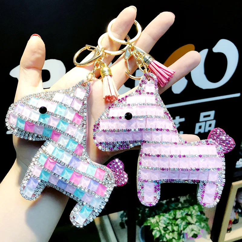 Exquisite Rhinestones Crystal Leather Horse Keychain Key Ring Women Handbag Charm Pendant Key Chains Holder Trinkets Porte Clef
Exquisite Rhinestones Crystal Leather Horse Keychain Key Ring Women Handbag Charm Pendant Key Chains Holder Trinkets Porte Clef