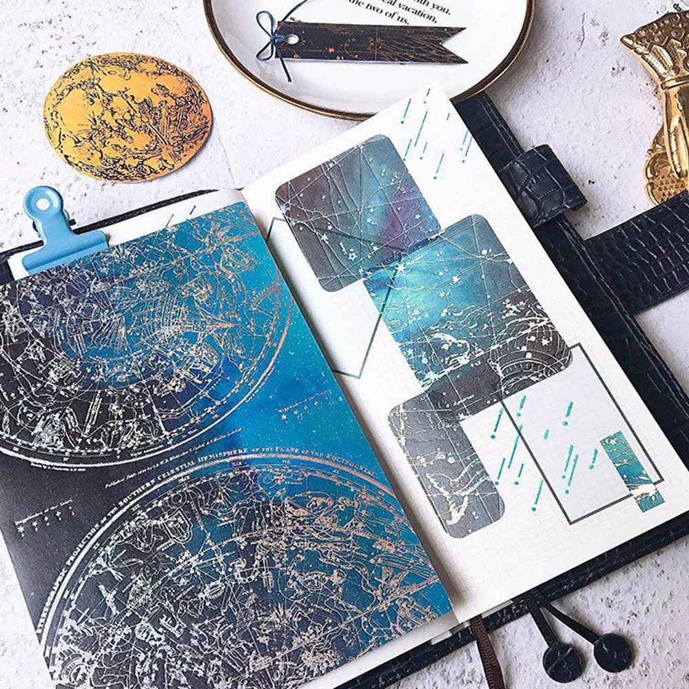 5 PCs/set Paper Sticker Hot Stamping Background Sticker Wandering Planet Series Diary DIY Decorative Stickers Stationery 6 Style
5 PCs/set Paper Sticker Hot Stamping Background Sticker Wandering Planet Series Diary DIY Decorative Stickers Stationery 6 Style