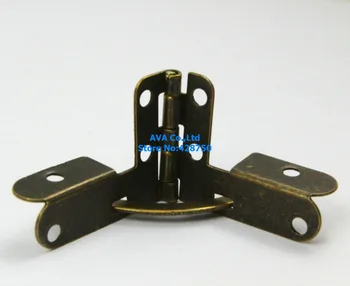 30 Antique Brass Jewelry Box Hinge Small Hinge 28x22mm with Screws