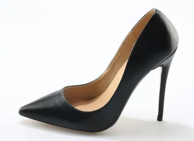 Black Matte Leather Pointed Toe High Heel Pumps For Women 12CM Slip-on Party Dress Shoes Formal Office Lady Shoes
Black Matte Leather Pointed Toe High Heel Pumps For Women 12CM Slip-on Party Dress Shoes Formal Office Lady Shoes