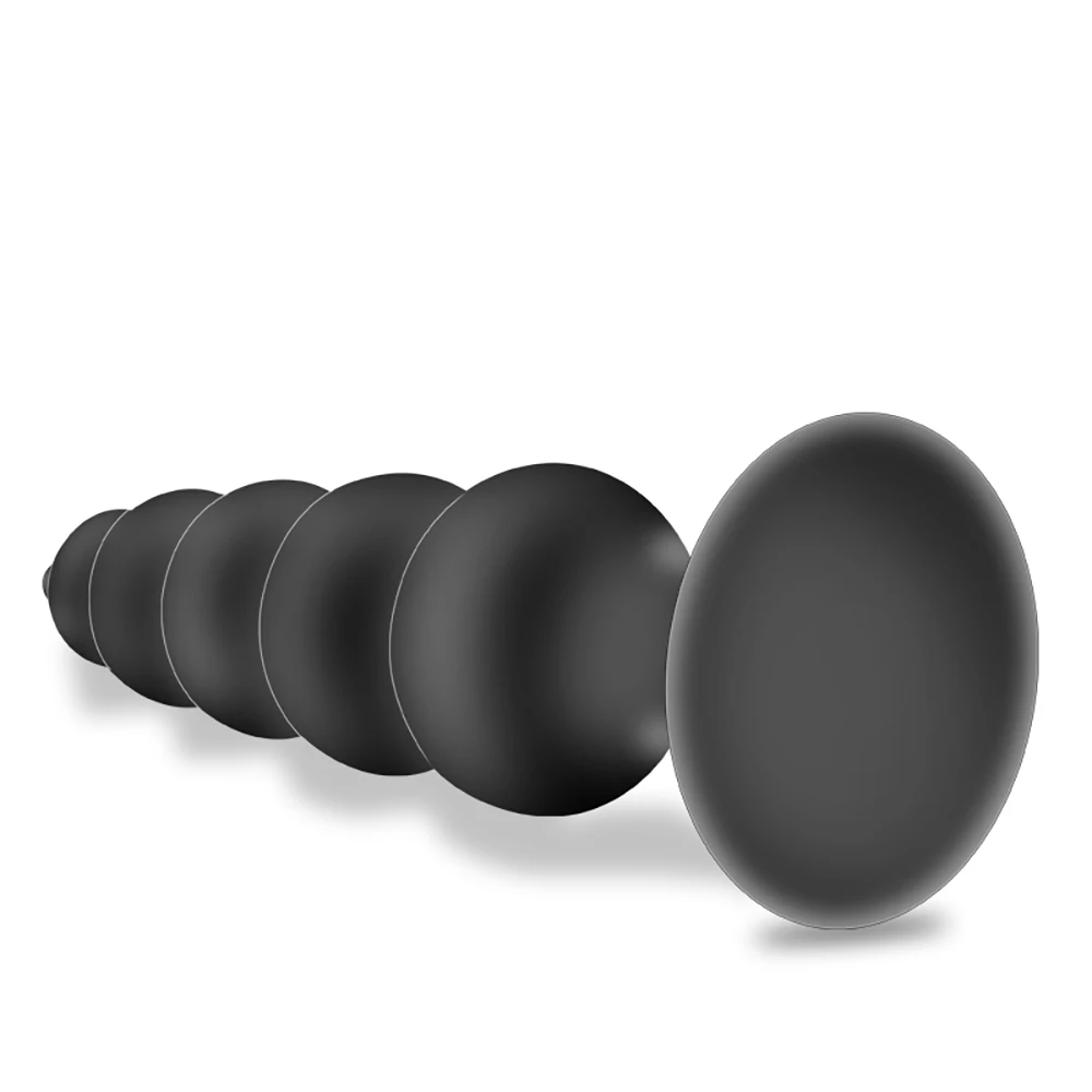 Silicone Anal Beads Plugs Suction Cup Butt Plug Prostate Massage Anus Stimulation Maturbator Adult Anal Sex Toys For Women Men