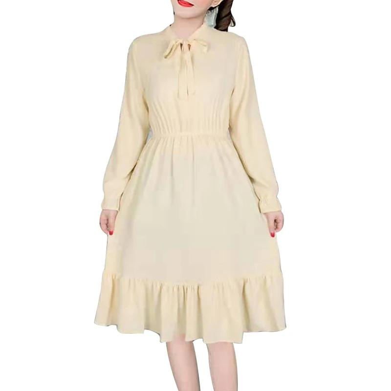2019 Spring Summer New Long-sleeved Women's Dress With Bow Neckline Casual Sweet Fashion Dresses Russian Hot Explosion 4 Styles
2019 Spring Summer New Long-sleeved Women's Dress With Bow Neckline Casual Sweet Fashion Dresses Russian Hot Explosion 4 Styles