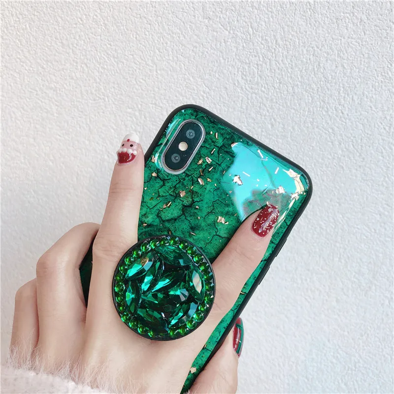 Green emerald marble pattern diamond bracket shiny silicone cover case for Samsung Galaxy S7 edge S8 S9 plus Note 8 9 phone case
Green emerald marble pattern diamond bracket shiny silicone cover case for Samsung Galaxy S7 edge S8 S9 plus Note 8 9 phone case