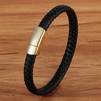 XQNI Simple Design Geometric Veins Genuine Leather Bracelet Accessories Gold/Steel Color New Classic Boys Gift Hand Jewelry
XQNI Simple Design Geometric Veins Genuine Leather Bracelet Accessories Gold/Steel Color New Classic Boys Gift Hand Jewelry