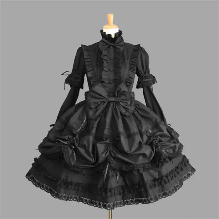 

Female Princess Dress Halloween Victorian Gothic Lolita Dress Cosplay Lolita Costume Lady Maid Layered Dress Cosplay Games