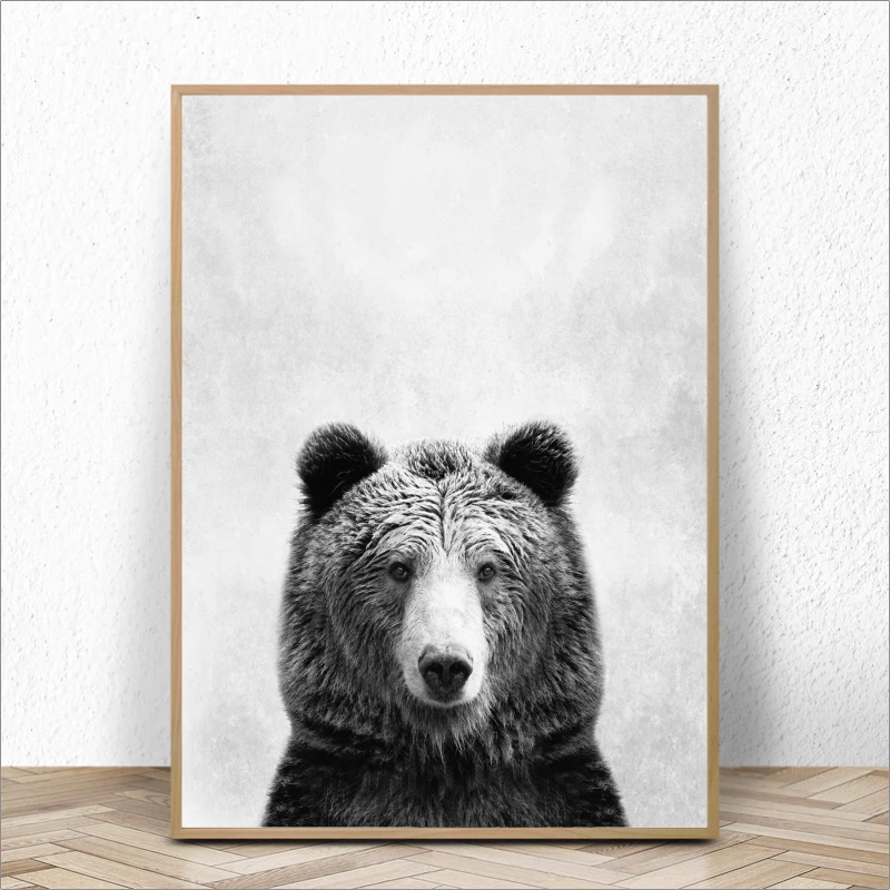 Wild Animal Wildlife Print POSTER Grey Bear 