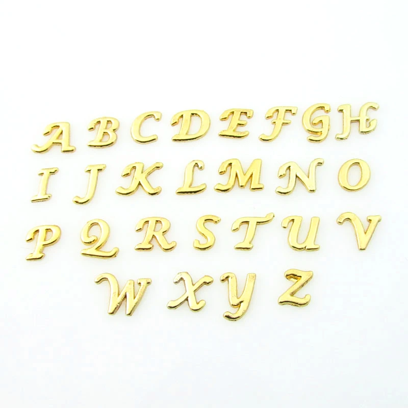A-Z 26pcs Gold Letter alphabet Floating Charms Fit Living Glass Floating Lockets pendant Bracelet For DIY Jewelry Making
A-Z 26pcs Gold Letter alphabet Floating Charms Fit Living Glass Floating Lockets pendant Bracelet For DIY Jewelry Making