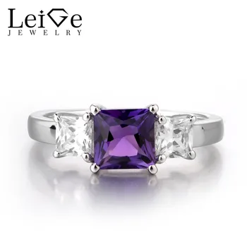 Leige Jewelry Square Cut Amethyst Ring Purple Gemstone Wedding Engagement Rings 925 Sterling Silver Jewelry Classic for Womman
Leige Jewelry Square Cut Amethyst Ring Purple Gemstone Wedding Engagement Rings 925 Sterling Silver Jewelry Classic for Womman