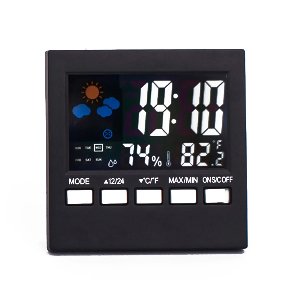 LED Alarm Clock Digital Weather Forecast Station Multifunction Temperature Humidity Backlight XH8Z JY18
LED Alarm Clock Digital Weather Forecast Station Multifunction Temperature Humidity Backlight XH8Z JY18