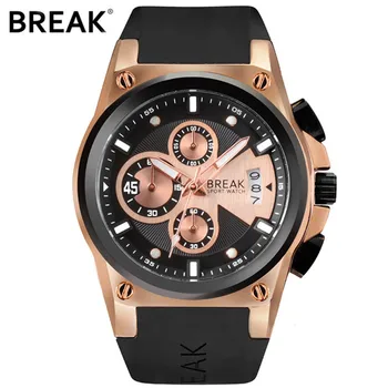 BREAK Mens Top Luxury Brand Unique Rubber Band Sport Wristwatch Man Quartz Chronograph Army Waterproof Watches Relogio Masculino
BREAK Mens Top Luxury Brand Unique Rubber Band Sport Wristwatch Man Quartz Chronograph Army Waterproof Watches Relogio Masculino