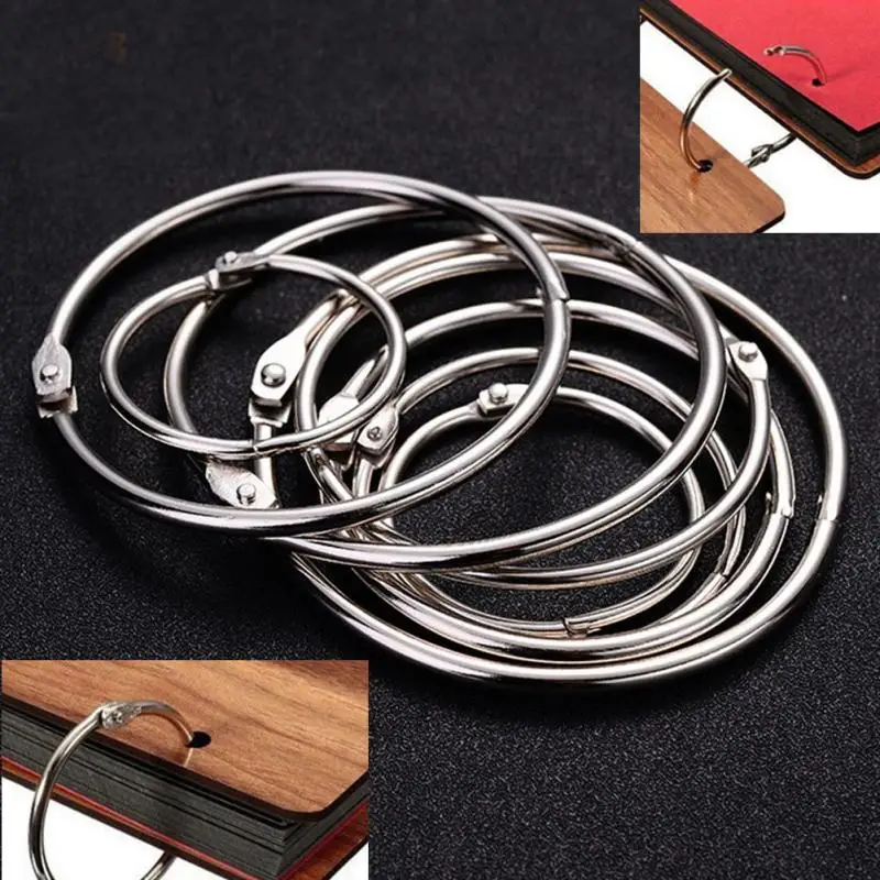 10pcs/lot Metal Loose Leaf Book Binder Hinged Rings Keychain Album Scrapbook Craft
10pcs/lot Metal Loose Leaf Book Binder Hinged Rings Keychain Album Scrapbook Craft