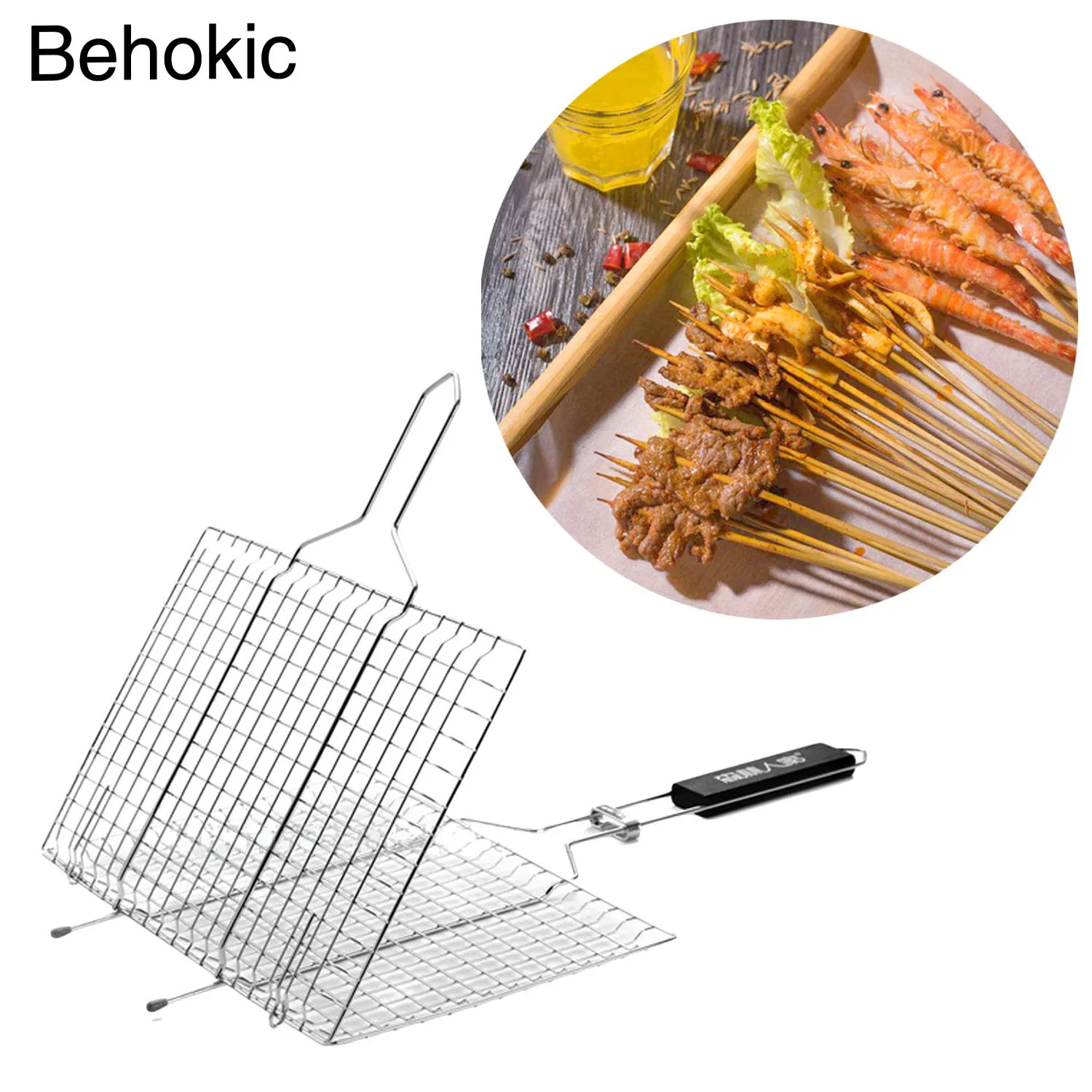 Behokic Portable Folding Stainless Steel Barbecue Grid Grilling Basket for Fish Meat Vegetables Foods Grill Tool BBQ Accessories
Behokic Portable Folding Stainless Steel Barbecue Grid Grilling Basket for Fish Meat Vegetables Foods Grill Tool BBQ Accessories