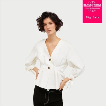 Europe style design women new v-neck lantern long Sleeve shirts 2019 summer fashion streetwear bow female blouse ladies tops 625
Europe style design women new v-neck lantern long Sleeve shirts 2019 summer fashion streetwear bow female blouse ladies tops 625