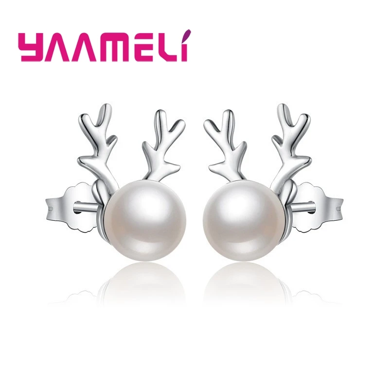 925 Sterling Silver Pendientes Cute Fallow Deer Stud Earrings for Women Girls Birthday Gift Pearl Party Accessories Jewelry
925 Sterling Silver Pendientes Cute Fallow Deer Stud Earrings for Women Girls Birthday Gift Pearl Party Accessories Jewelry