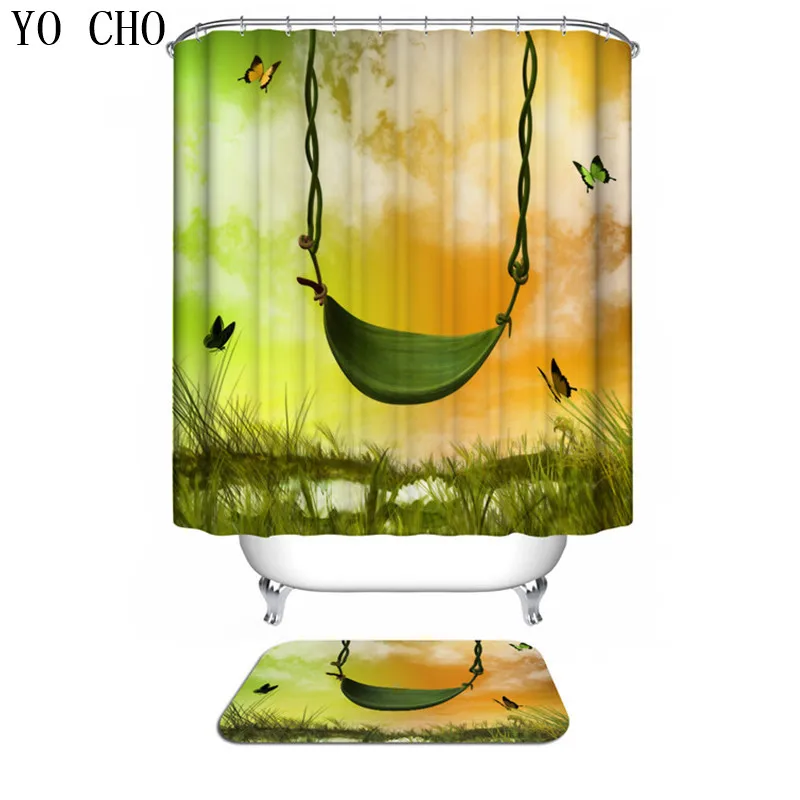 YO CHO 3D Beauty Fancy Scenery Printed Bathroom Suit Waterproof Moldproof Shower Curtain Bath Mat For Bathroom Toilet Decoration
YO CHO 3D Beauty Fancy Scenery Printed Bathroom Suit Waterproof Moldproof Shower Curtain Bath Mat For Bathroom Toilet Decoration