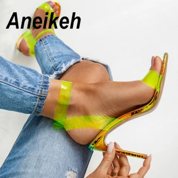 Aneikeh 2019 Summer New Ladies Sandals Fashion Sexy Transparent Color Word Buckle With Open Toe PVC Stiletto High Heel Sandals
Aneikeh 2019 Summer New Ladies Sandals Fashion Sexy Transparent Color Word Buckle With Open Toe PVC Stiletto High Heel Sandals