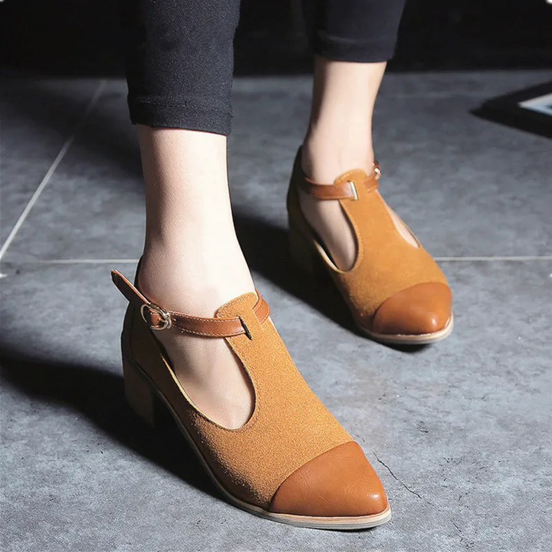 Dropshiping 2019 Vintage Oxford Women Shoes Pointed Toe Cut Out Med Heel Patchwork Buckle Ladies Shoes Flats Pointed Leather
Dropshiping 2019 Vintage Oxford Women Shoes Pointed Toe Cut Out Med Heel Patchwork Buckle Ladies Shoes Flats Pointed Leather