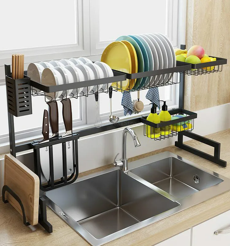 Stable Stainless Steel Kitchen Rack Sink Dish Rack Drain Dish Rack Kitchen Utensils Storage Supplies Bearing 40kg
Stable Stainless Steel Kitchen Rack Sink Dish Rack Drain Dish Rack Kitchen Utensils Storage Supplies Bearing 40kg