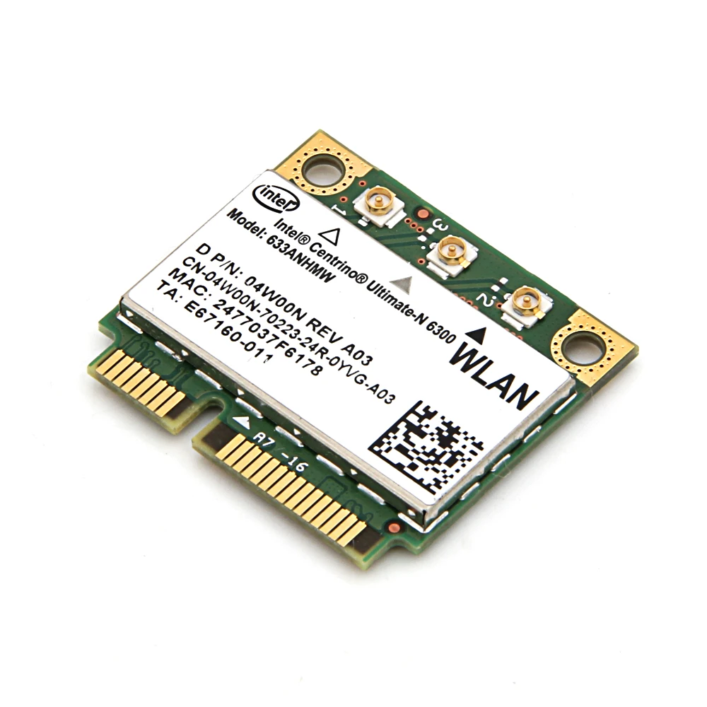 4 шт./лот Dual Band 450 Мбит/с беспроводной Wi-Fi ultimate-N Mini pci-e карты для Intel 6300 633 622anhmw 802.11a /G/N