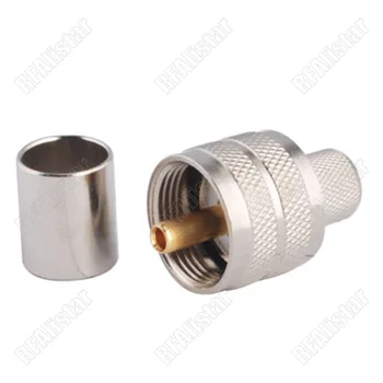 50 Pieces UHF PL-259 Male Plug Crimp straight RF connector for RG8 RG213 RG214 LMR400 Coaxial cable 50 ohm Brass
50 Pieces UHF PL-259 Male Plug Crimp straight RF connector for RG8 RG213 RG214 LMR400 Coaxial cable 50 ohm Brass