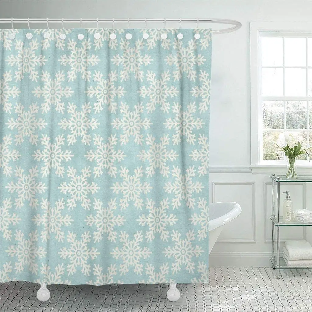 Shower Curtain with Hooks Beige Vintage Winter Pattern on Christmas Blue Holiday Retro Abstract Celebration Cold Bathroom Decor
Shower Curtain with Hooks Beige Vintage Winter Pattern on Christmas Blue Holiday Retro Abstract Celebration Cold Bathroom Decor