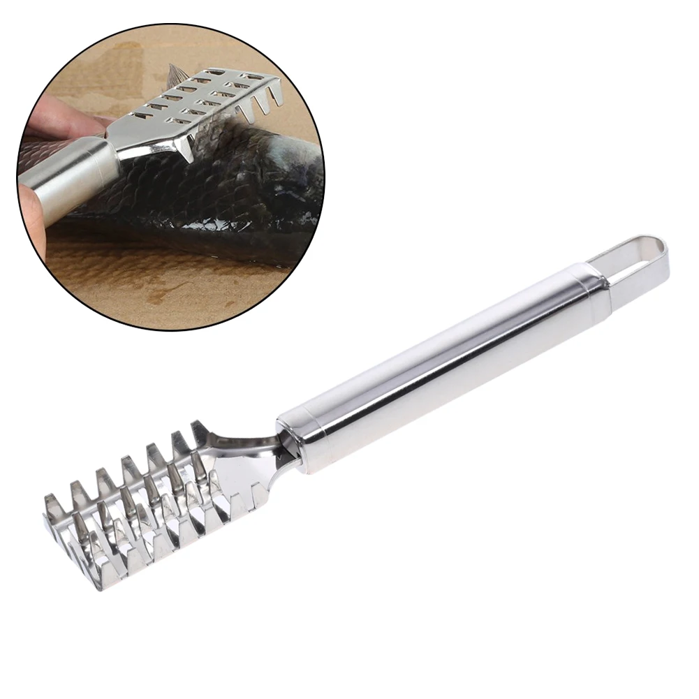 Stainless Steel Fish Scale Remover Cleaner Scaler Scraper Fish Skin Brush Fish Cleaning Peeler Kitchen Tool
Stainless Steel Fish Scale Remover Cleaner Scaler Scraper Fish Skin Brush Fish Cleaning Peeler Kitchen Tool