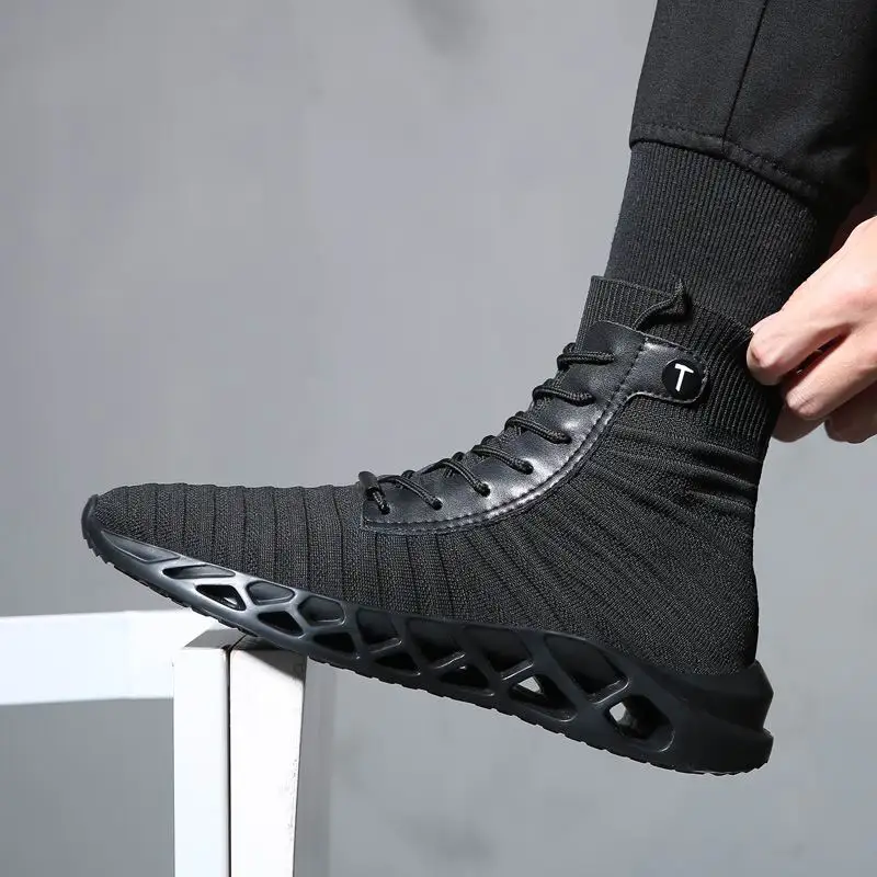 New Arrival Men Black Casual Comfort Shoes Fashion Lace Up Platform Trending Leisure Sock Shoes Man Size 38-44 Zapatos
New Arrival Men Black Casual Comfort Shoes Fashion Lace Up Platform Trending Leisure Sock Shoes Man Size 38-44 Zapatos