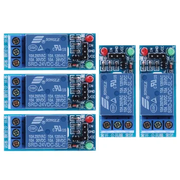 5Pcs/lot 24V 1-Channel Relay Module Optocouple Board Shield for PIC AVR DSP ARM Electronic Relay Module
5Pcs/lot 24V 1-Channel Relay Module Optocouple Board Shield for PIC AVR DSP ARM Electronic Relay Module