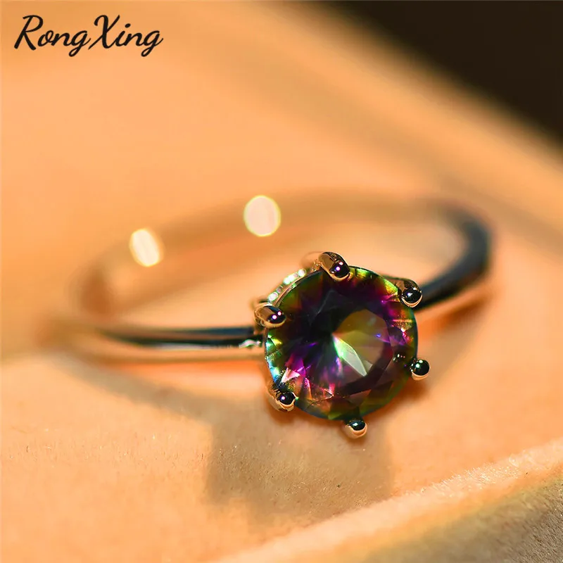 Обручальные кольца для женщин с цирконом разноцветный камень цветов | Украшения