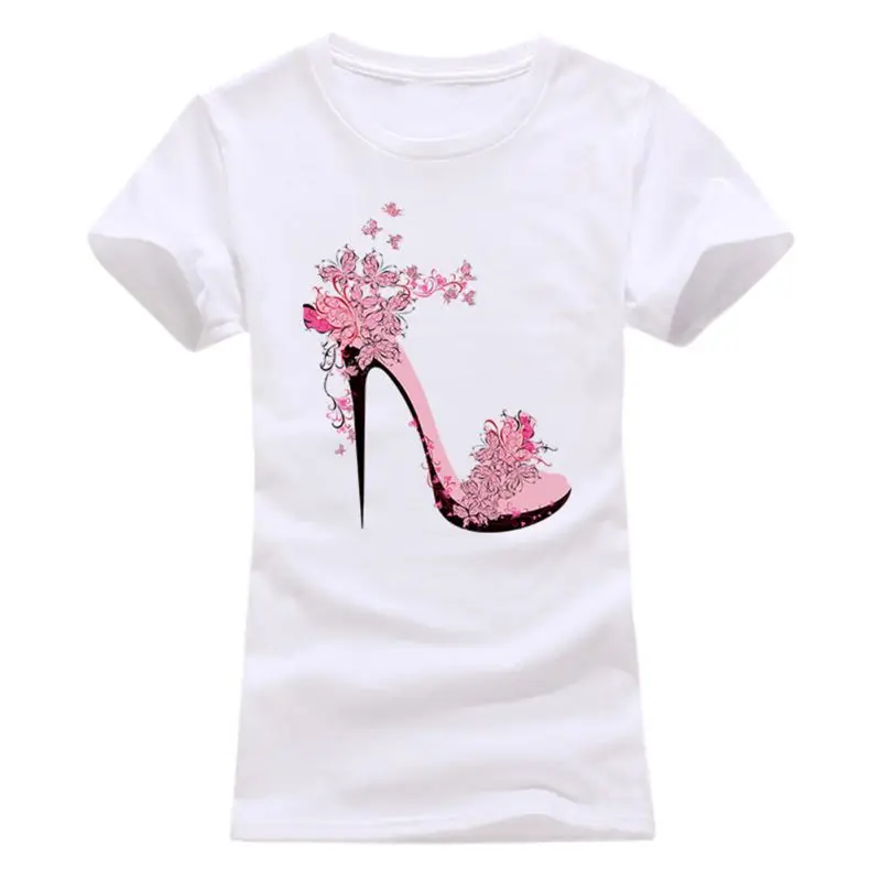 New Style Casua High-heeled Shoes Printing T-shirt Women Fashion Summer Women l T-Shirt Red Gray Black White 
New Style Casua High-heeled Shoes Printing T-shirt Women Fashion Summer Women l T-Shirt Red Gray Black White