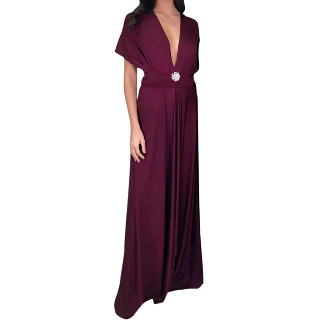 JAYCOSIN Dress Fashion Women Sexy Waist Collection V-Neck Short Sleeve Full Dinner Dress Ladies Elegant Holiday Party Dress 514
JAYCOSIN Dress Fashion Women Sexy Waist Collection V-Neck Short Sleeve Full Dinner Dress Ladies Elegant Holiday Party Dress 514