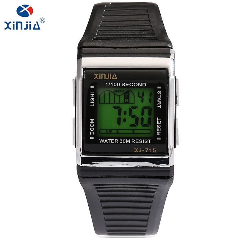 XINJIA бренд Топ оригинальные мужские часы модные светящиеся Досуг электронные