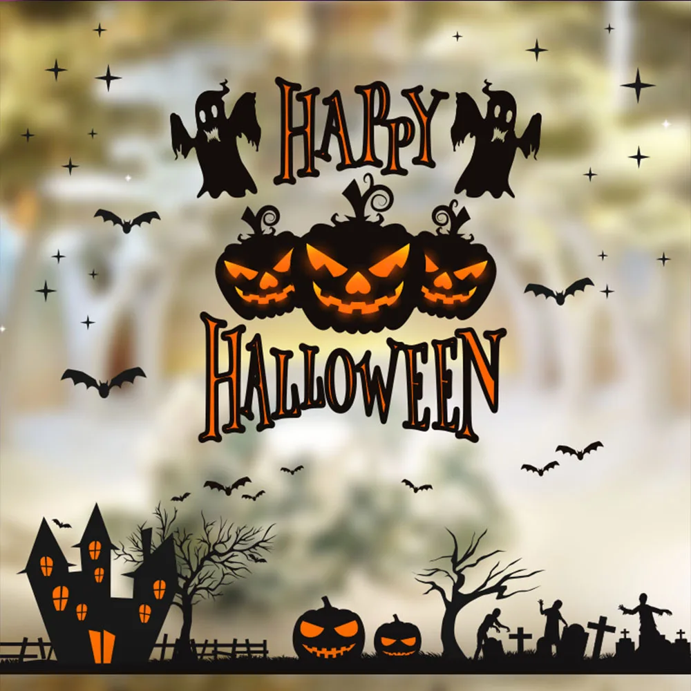 Halloween Decorations Electrostatic Stickers Bar KTV Kindergarten Halloween Window Glass Stickers Decoration Horror Props
Halloween Decorations Electrostatic Stickers Bar KTV Kindergarten Halloween Window Glass Stickers Decoration Horror Props