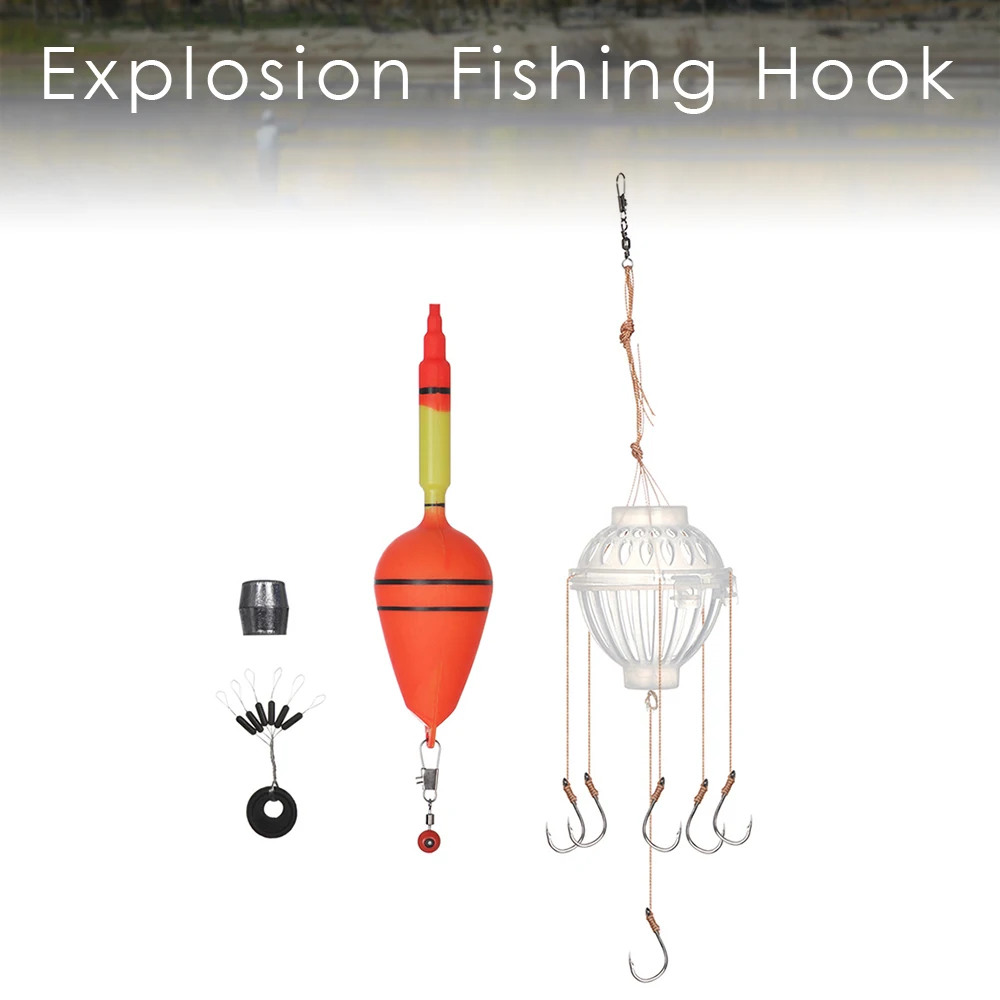 1Set Explosion Fishing Hook Six Bait Fishing Tackle Durable Head Carbon Steel Barb Float Anti Winding Sharp Sea Monster For Fish
1Set Explosion Fishing Hook Six Bait Fishing Tackle Durable Head Carbon Steel Barb Float Anti Winding Sharp Sea Monster For Fish