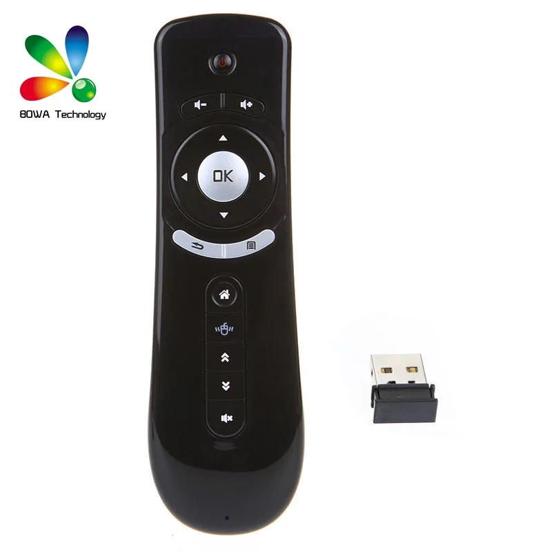 Gyroscope Mini Fly Air Mouse T2 2.4G Wireless Keyboard remote control 3D Sense Motion Stick For Android TV Google TV box
Gyroscope Mini Fly Air Mouse T2 2.4G Wireless Keyboard remote control 3D Sense Motion Stick For Android TV Google TV box