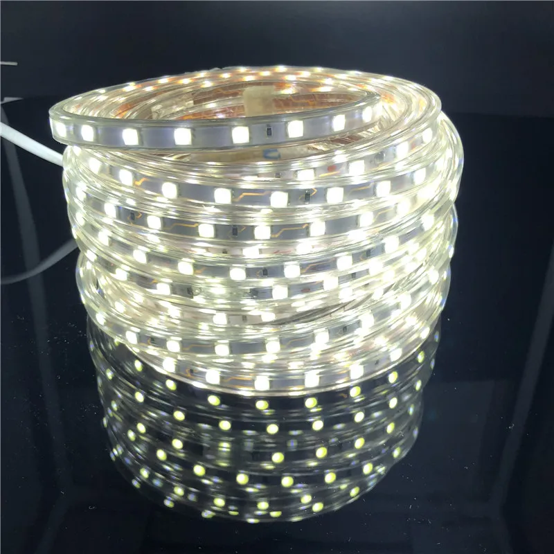 ECLH AC 220V 1M 60LED IP65 Waterproof 5050 SMD Flexible LED Strip light white / warm white / blue / green / red / led lamp Tape
ECLH AC 220V 1M 60LED IP65 Waterproof 5050 SMD Flexible LED Strip light white / warm white / blue / green / red / led lamp Tape